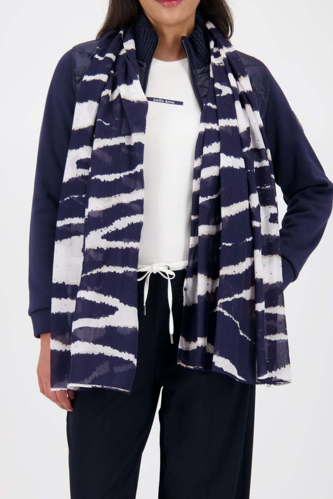 Écharpe à motif zèbre