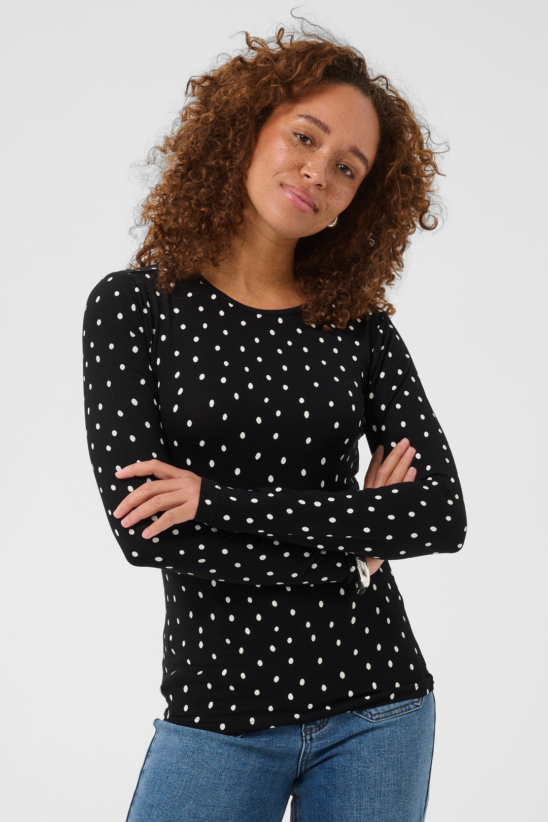T-shirt Bella manches longues à pois