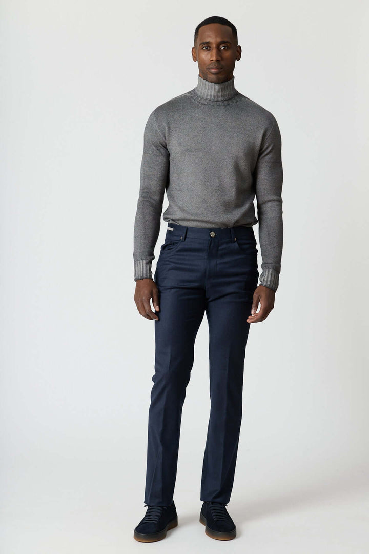 Pantalon habillé 5 poches en laine
