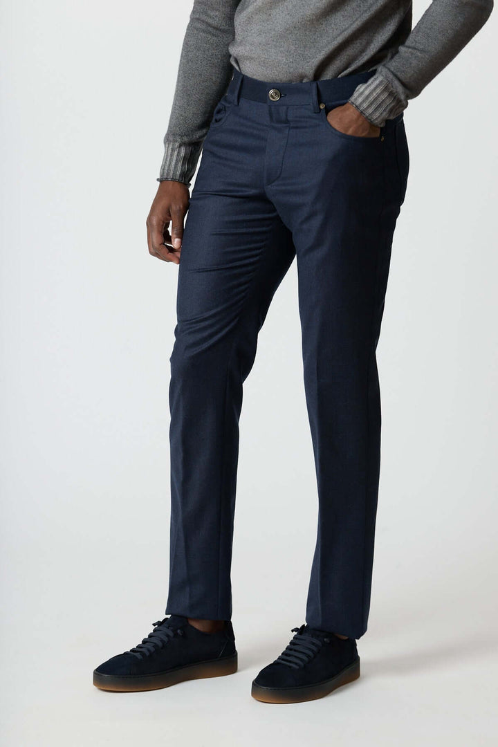 Pantalon habillé 5 poches en laine