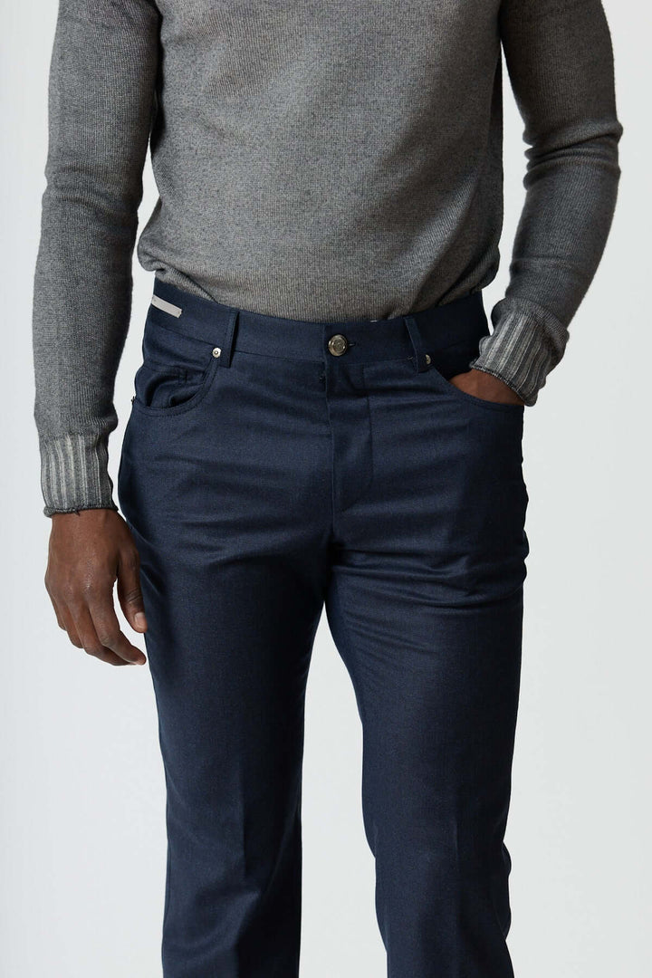 Pantalon habillé 5 poches en laine
