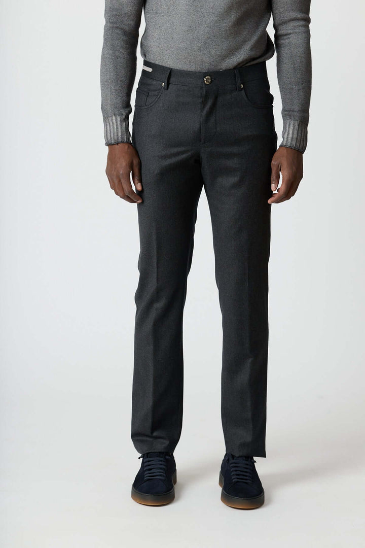 Pantalon habillé 5 poches en laine