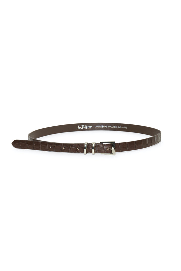 Ceinture fine effet croco Marci