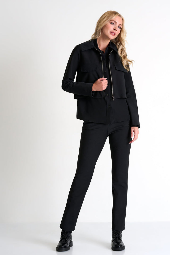 Contemporary Short Jacket  - 52480-75-800 02 / 800 Caviar / 55% WOOL 40% POLYESTER 5% ELASTANE