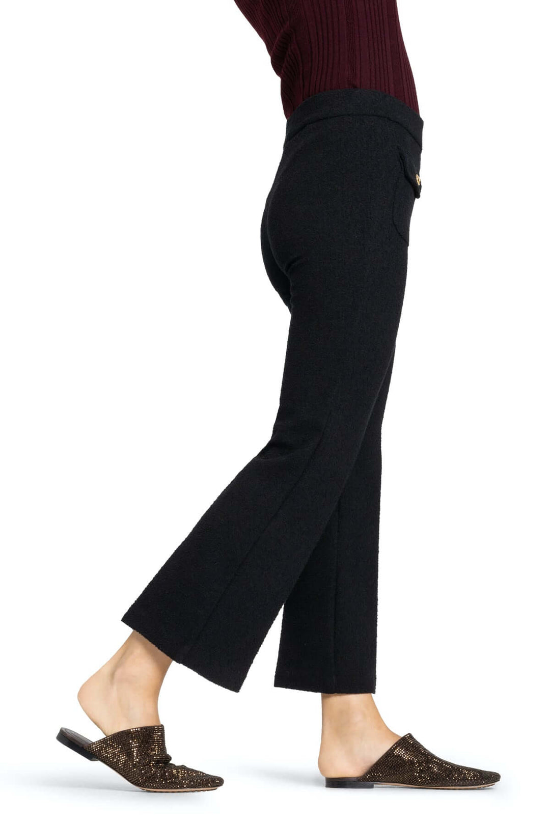 Pantalon droit à poches plaquées