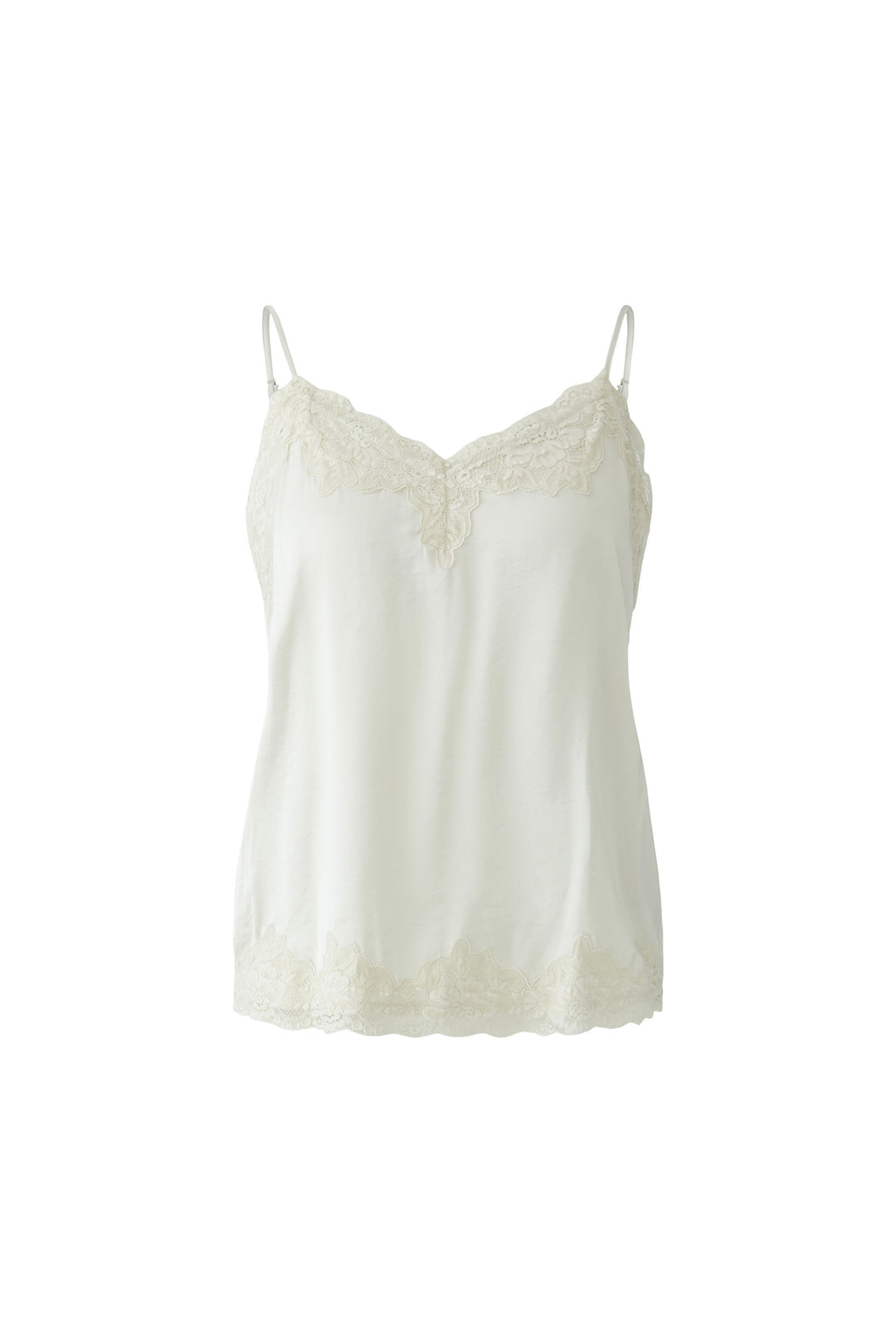Satin camisole with lace 
