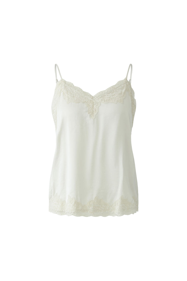Satin camisole with lace 