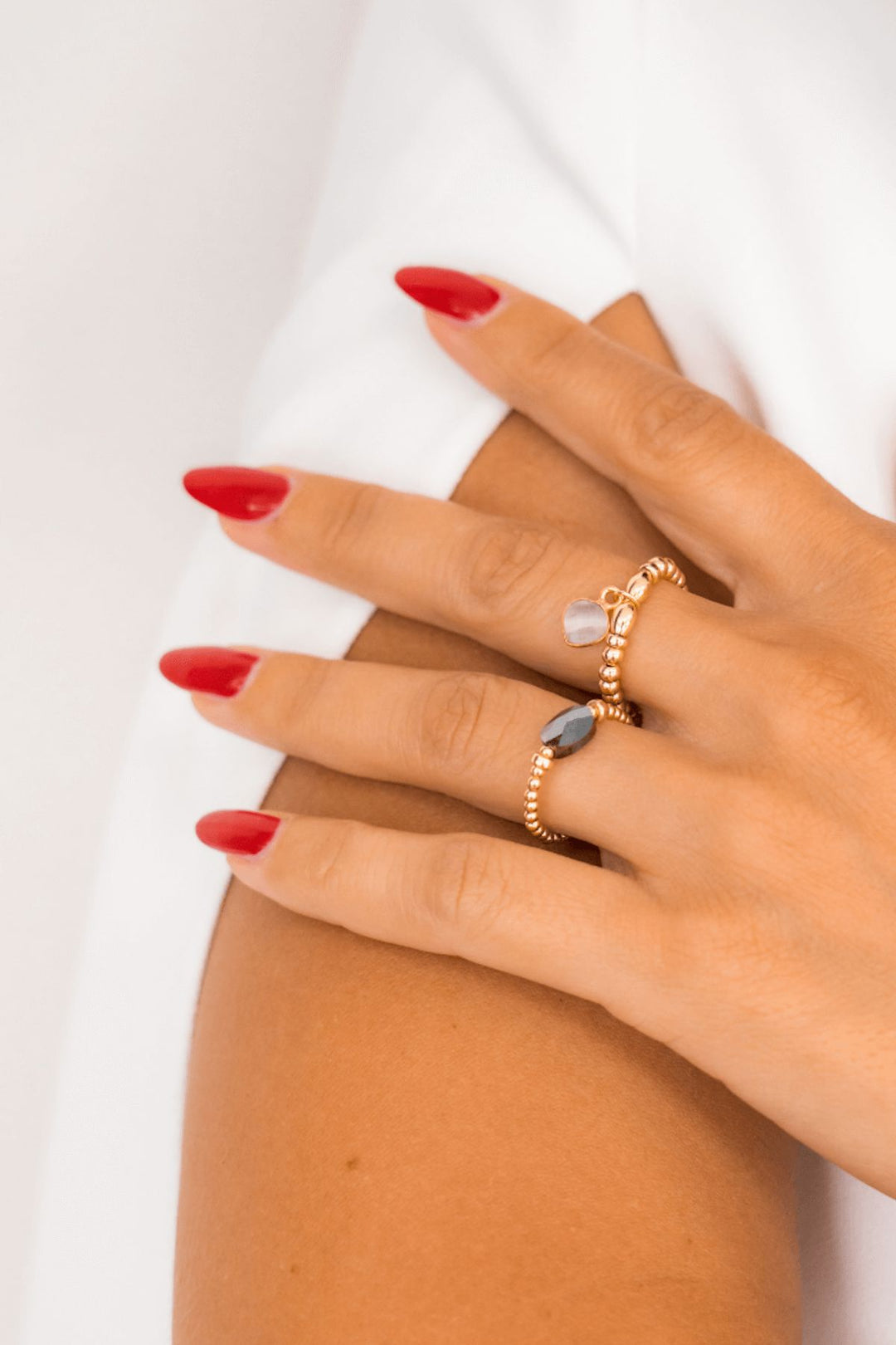 Be Captivating Gold Ring - Happy In Grey Collection