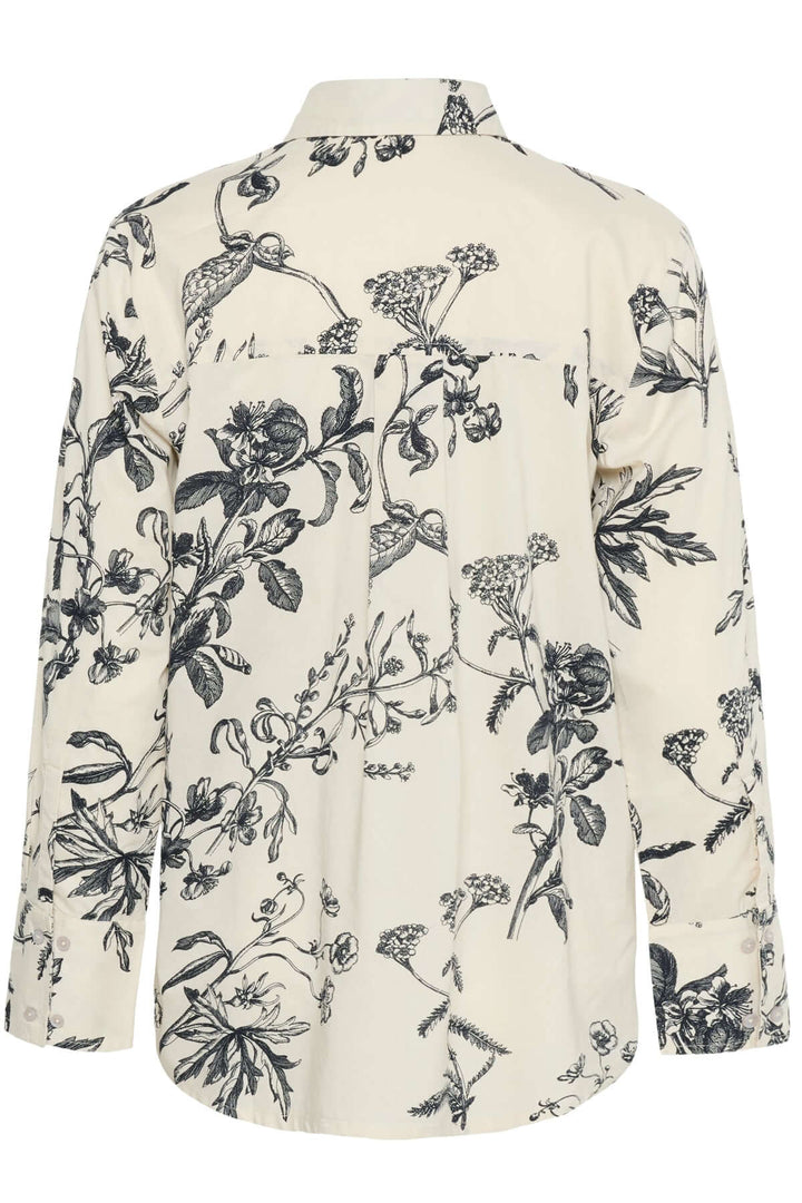 Blouse Sveja à imprimé floral, élégante avec col chemise et coupe fluide, vue arrière