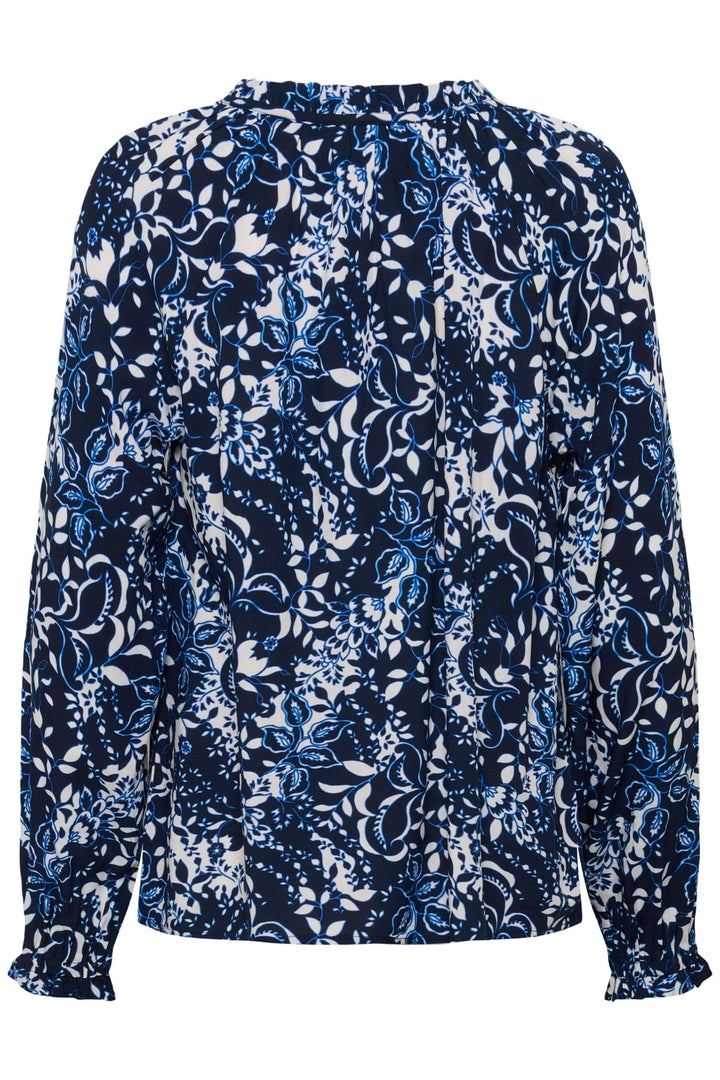 Arrière de la Blouse Tiah fluide à imprimé floral avec manches longues et tissu léger