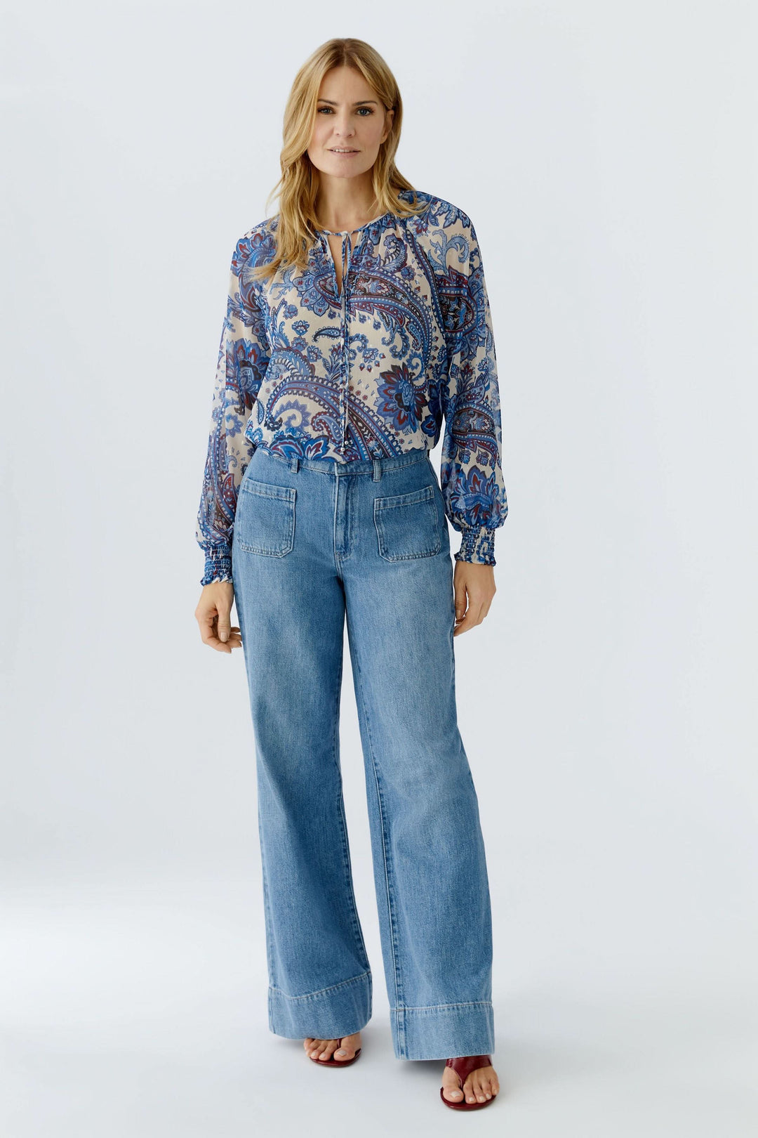 Blouse imprimée à manches longues d&
