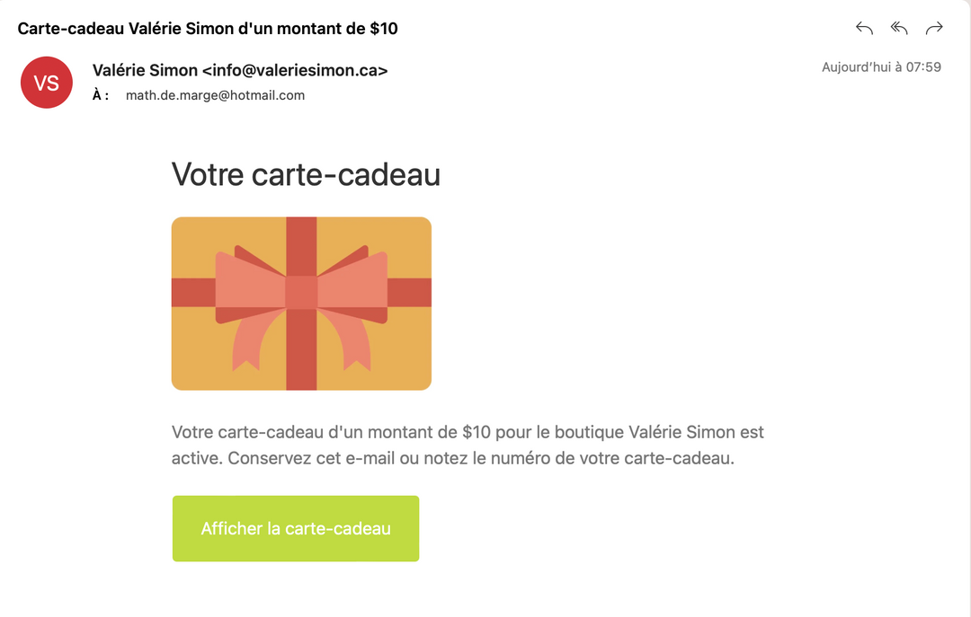 PROMOTION Certificat-cadeau