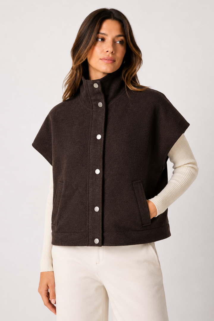 Veste structurée à col montant