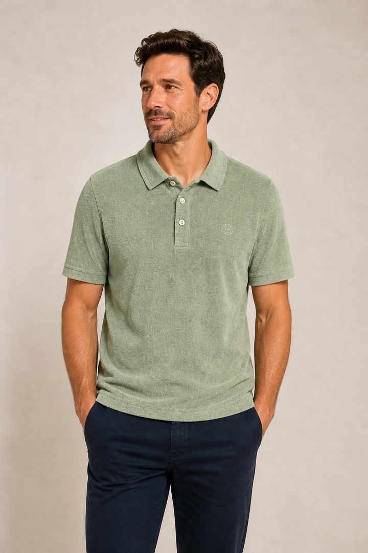 Polo manches courtes en maille éponge