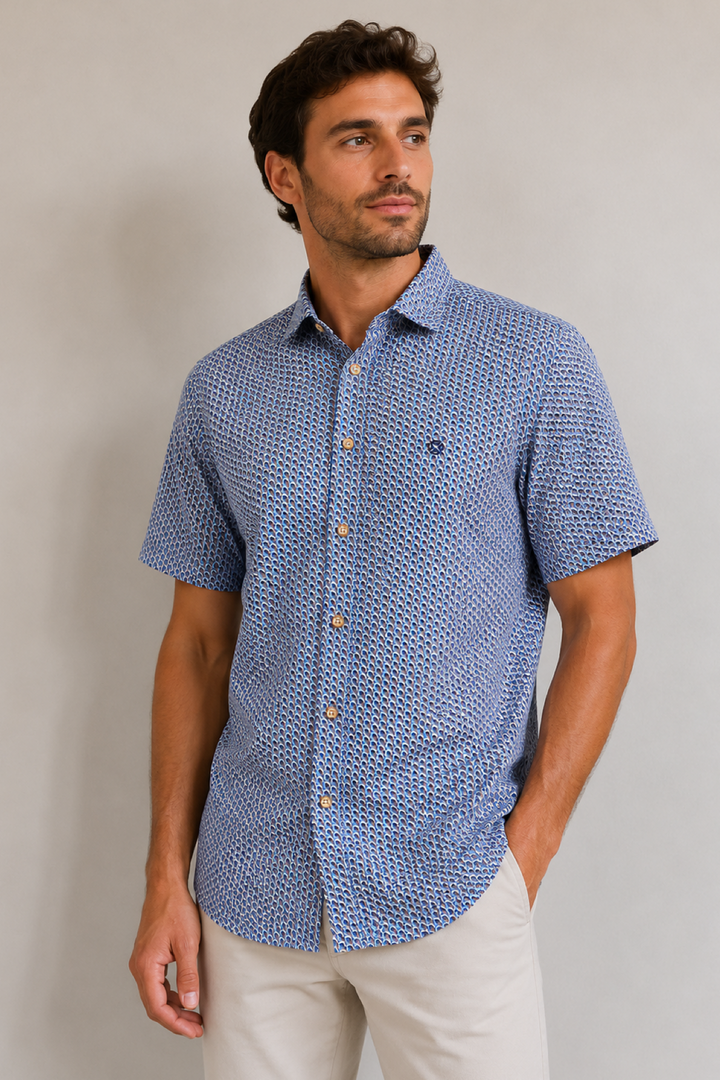 Chemise à manches courtes à motif graphique