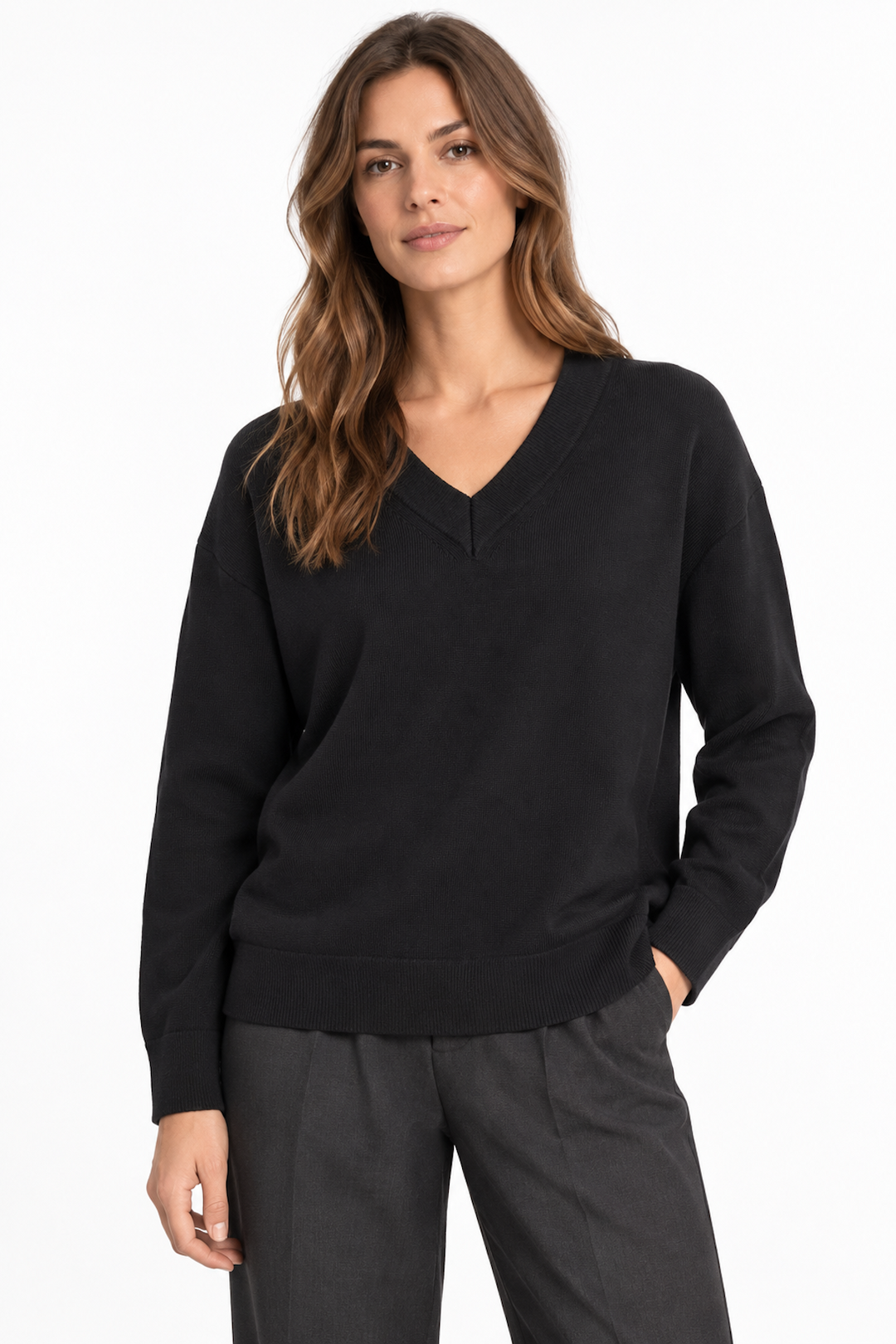 Chandail Charlin en tricot col V