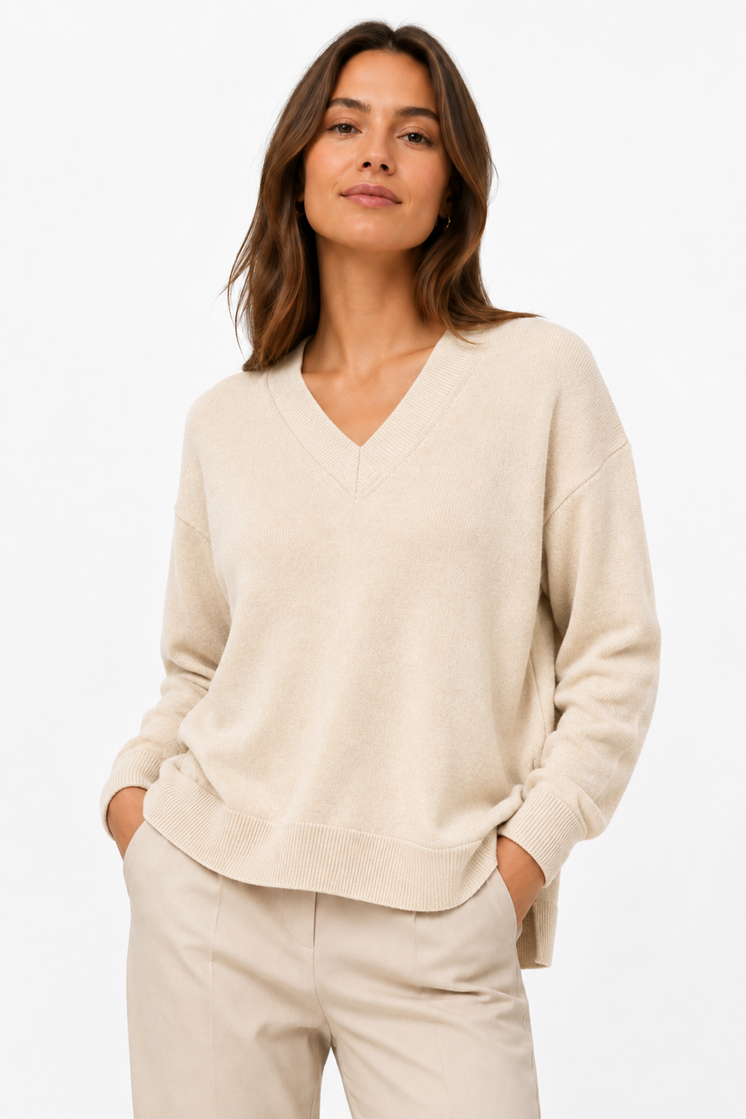 Charlin V-neck knit sweater 