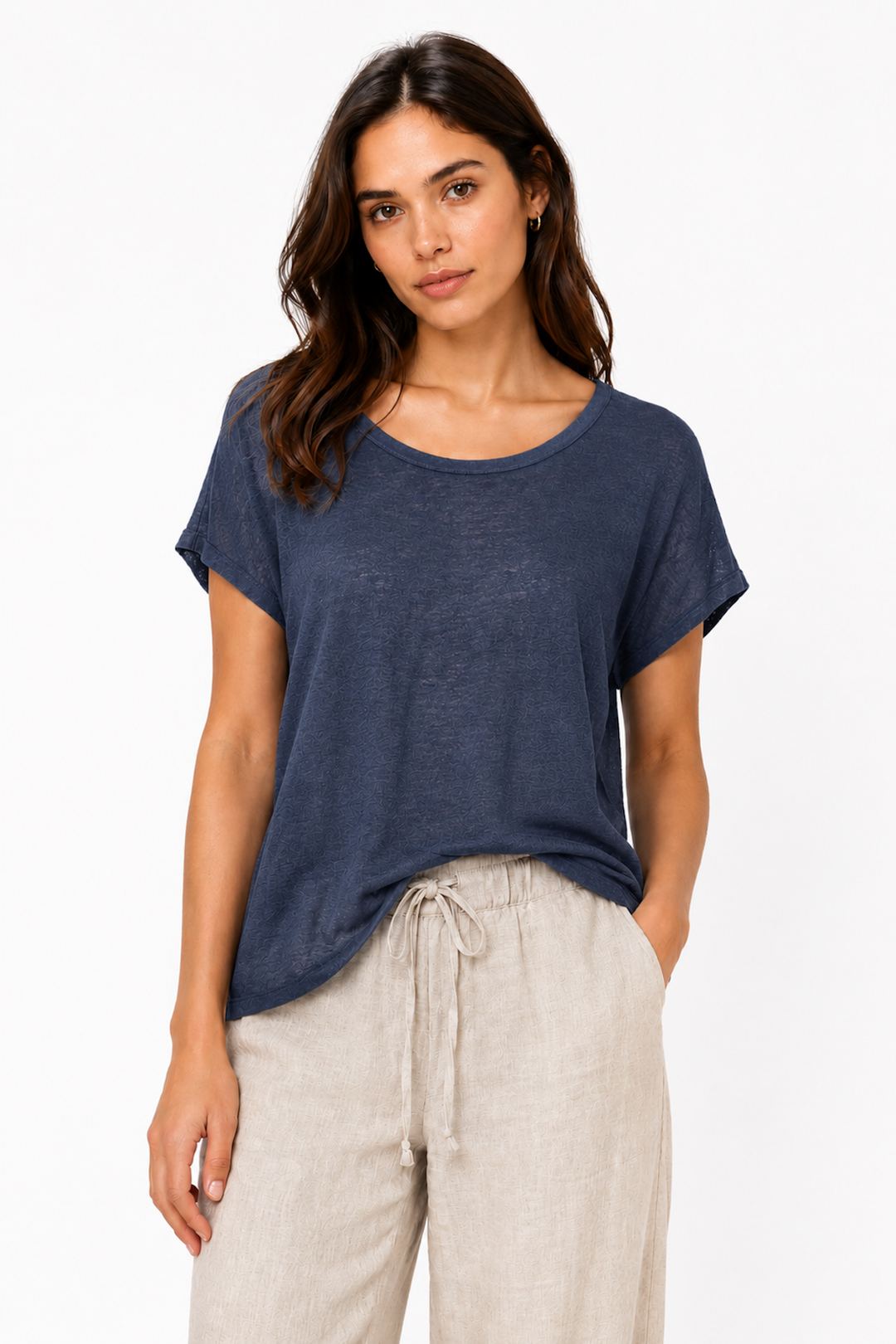T-shirt en lin à manches courtes