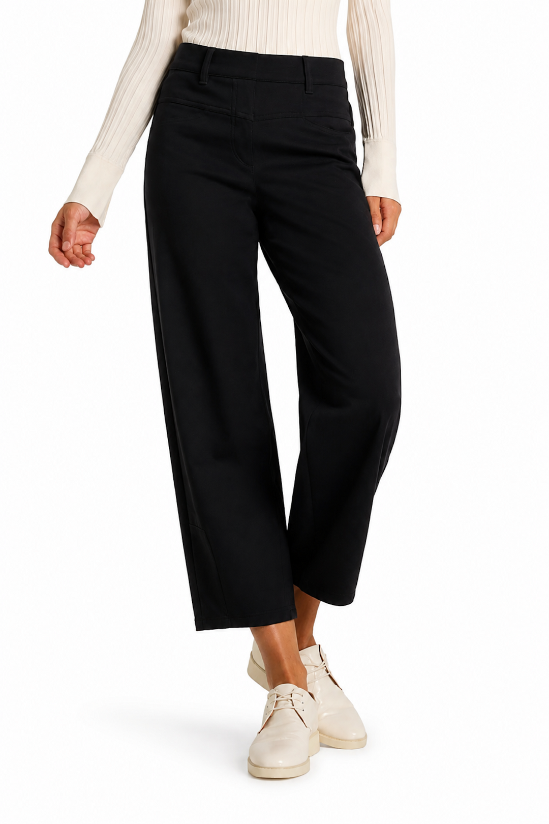 Pantalon Elin à jambe large écourtée