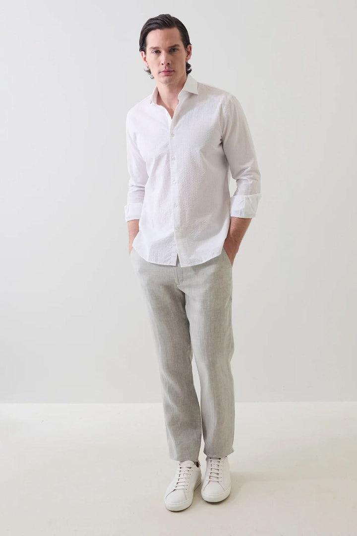 Chemise en seersucker extensible