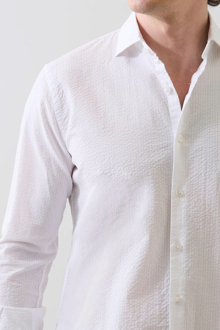 Chemise en seersucker extensible