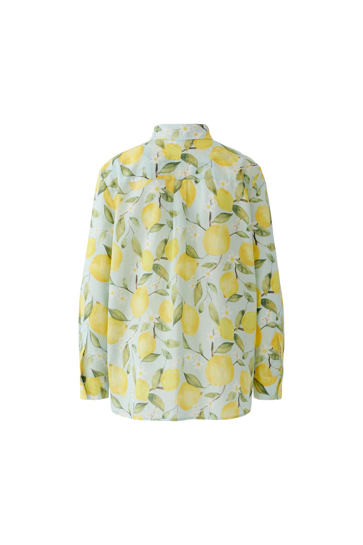 Chemise fluide imprimé citron