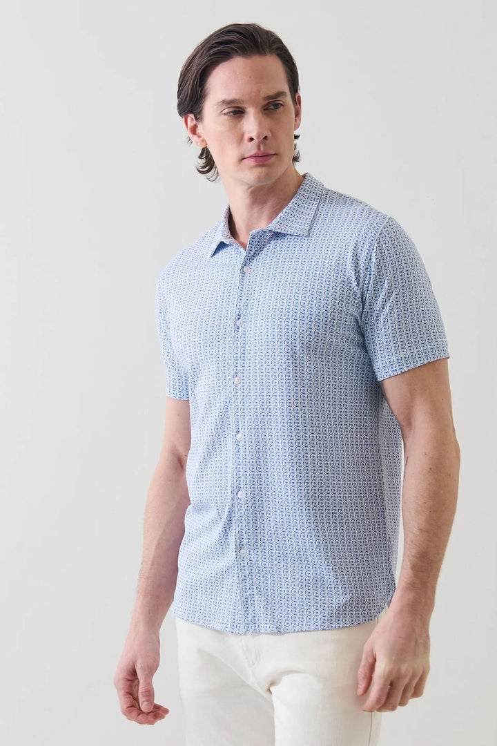 Chemise imprimée en coton Pima