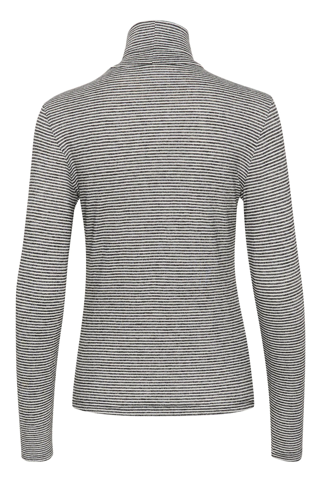 Col roulé Amma rayé, coupe ajustée, manches longues, vue arrière du vêtement.