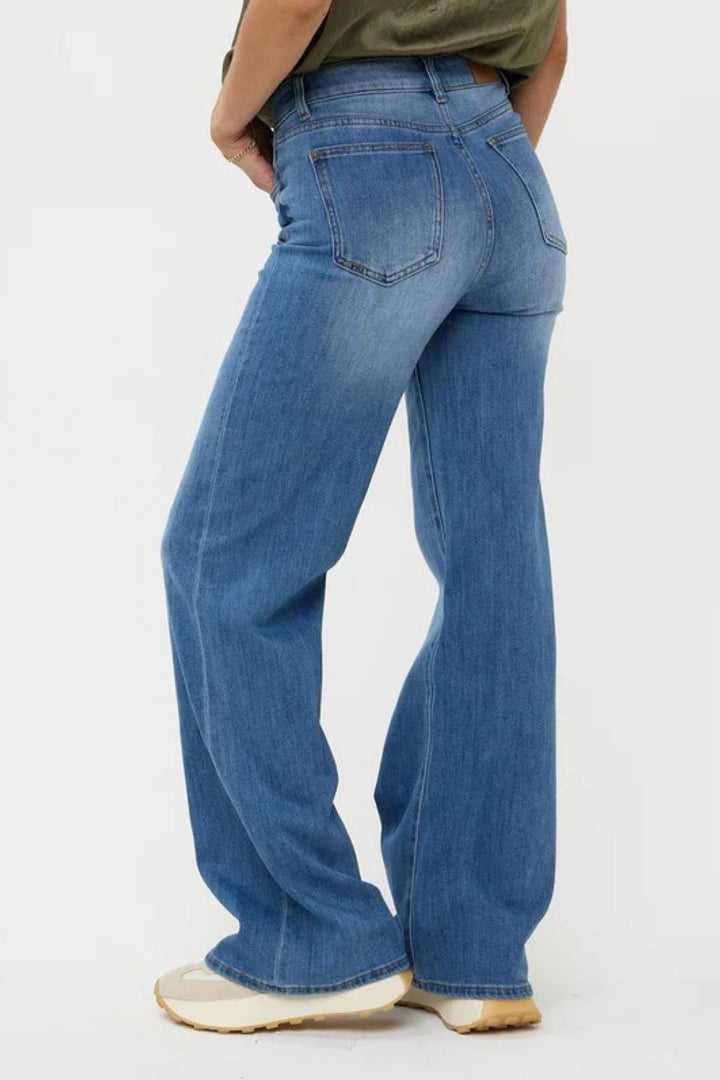 Jeans jambe évasée