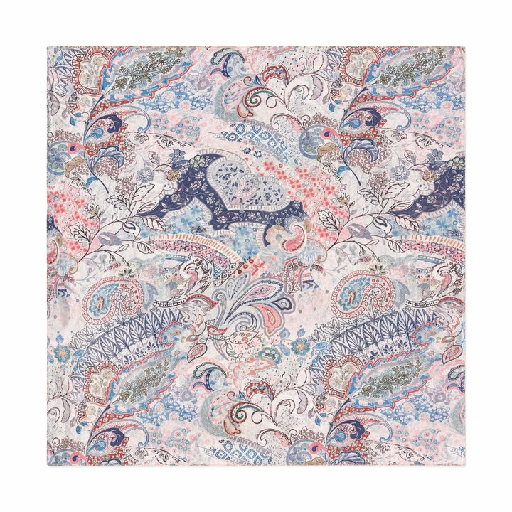 Foulard long imprimé avec motif cachemire délicat, léger et fluide, format rectangulaire avec finitions franges, 70 x 180 cm.