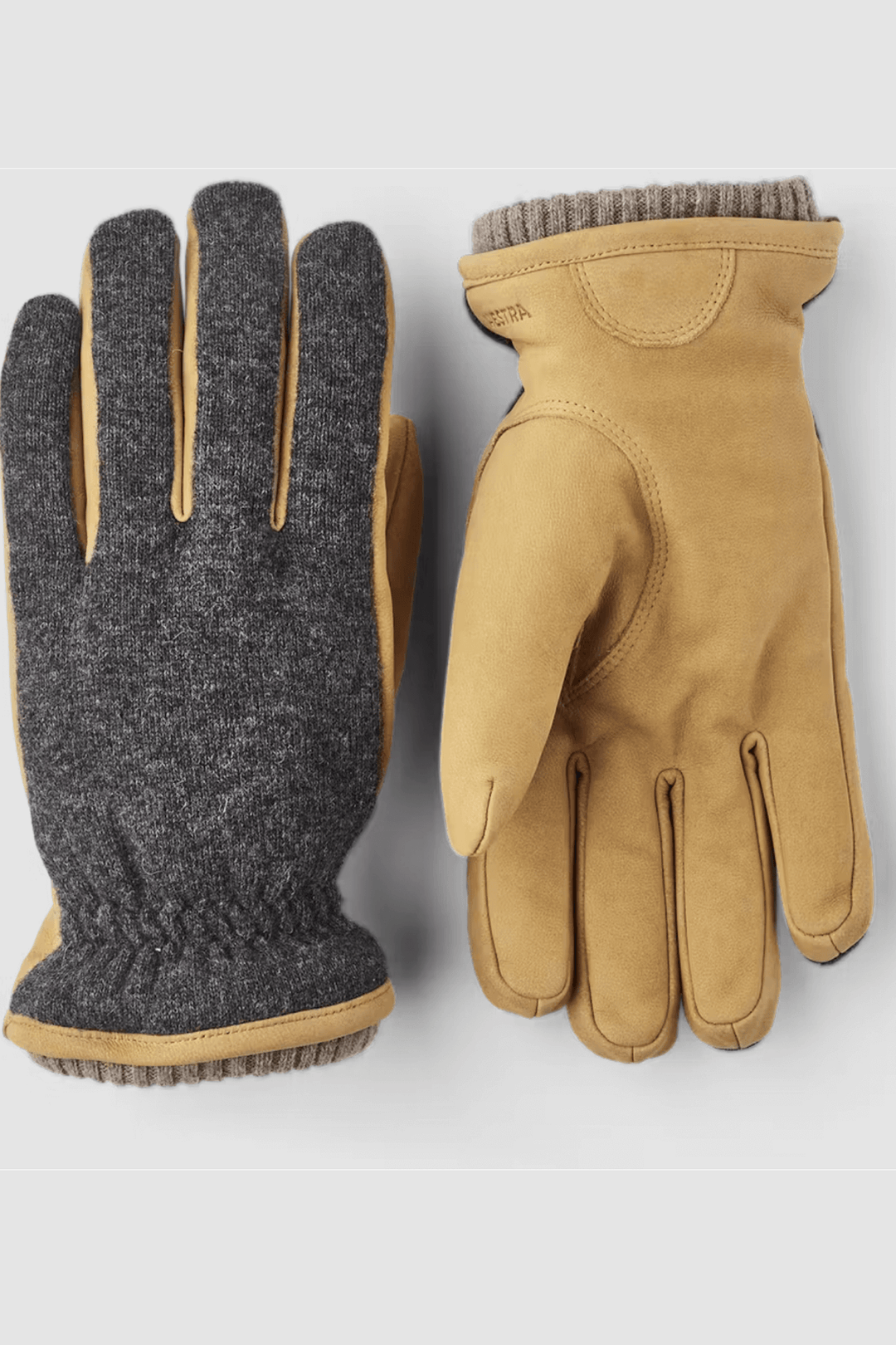 Gants de cuir Noah avec revers en tricot de laine, parfaits pour l'hiver et les activités extérieures.