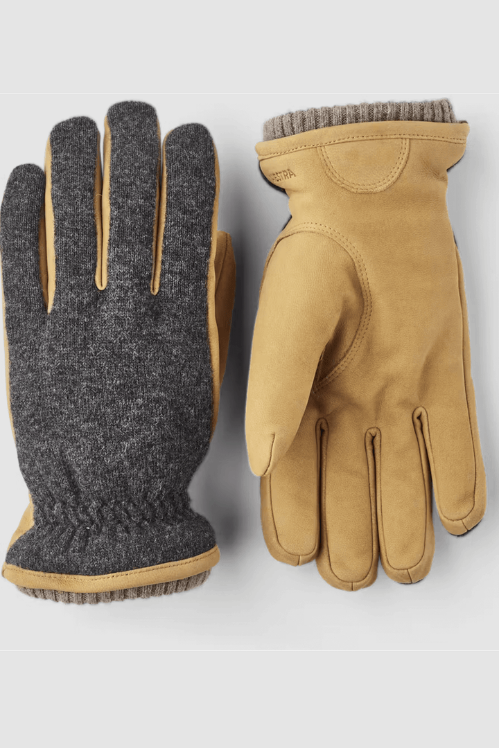 Gants de cuir Noah avec revers en tricot de laine, parfaits pour l'hiver et les activités extérieures.