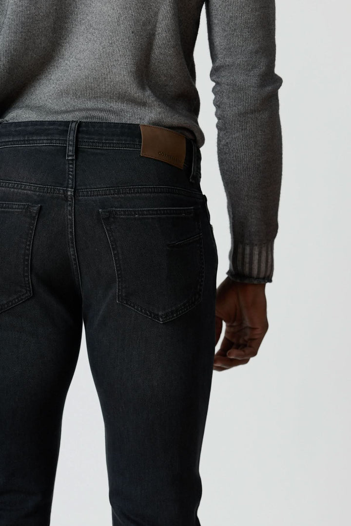 Jean 5 poches en denim stretch gris foncé