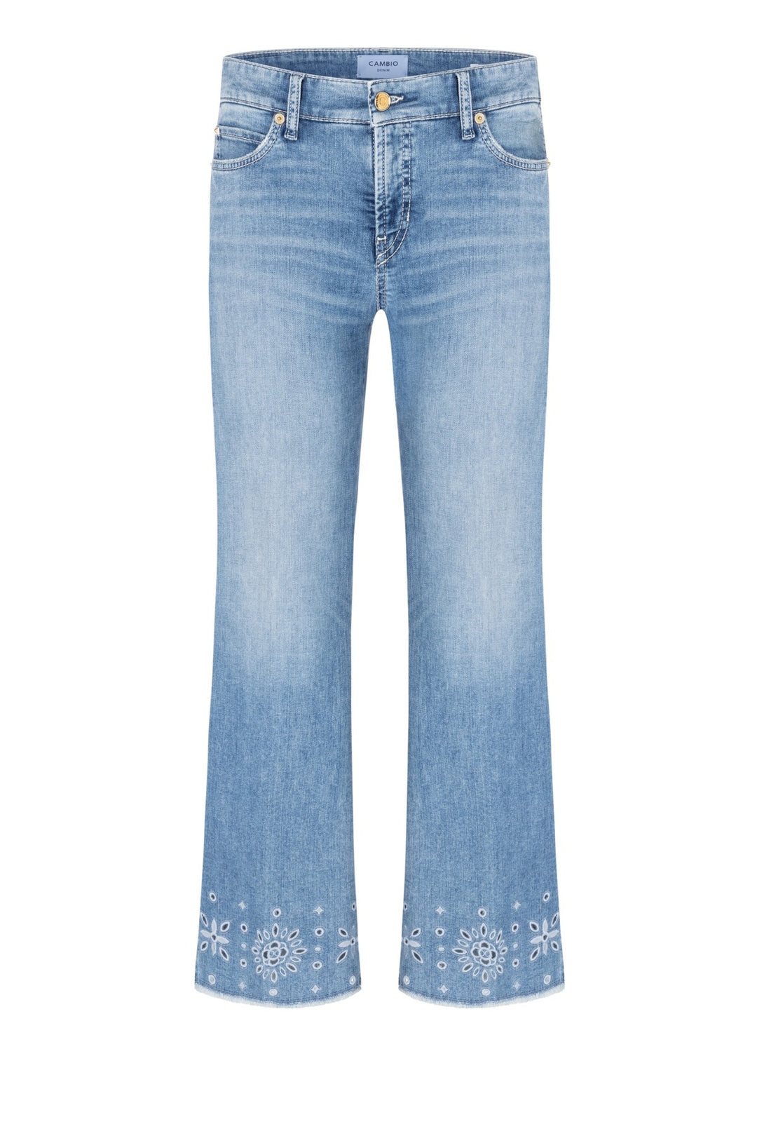 Jeans à motif brodé Francesca