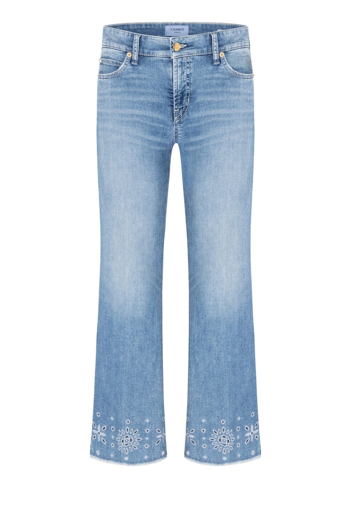Jeans à motif brodé Francesca