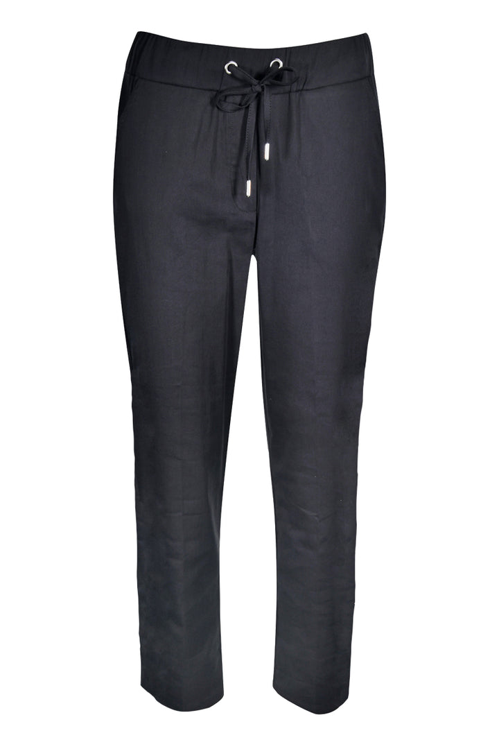 Jogging ajusté avec coupe droite, taille élastique et cordon d&