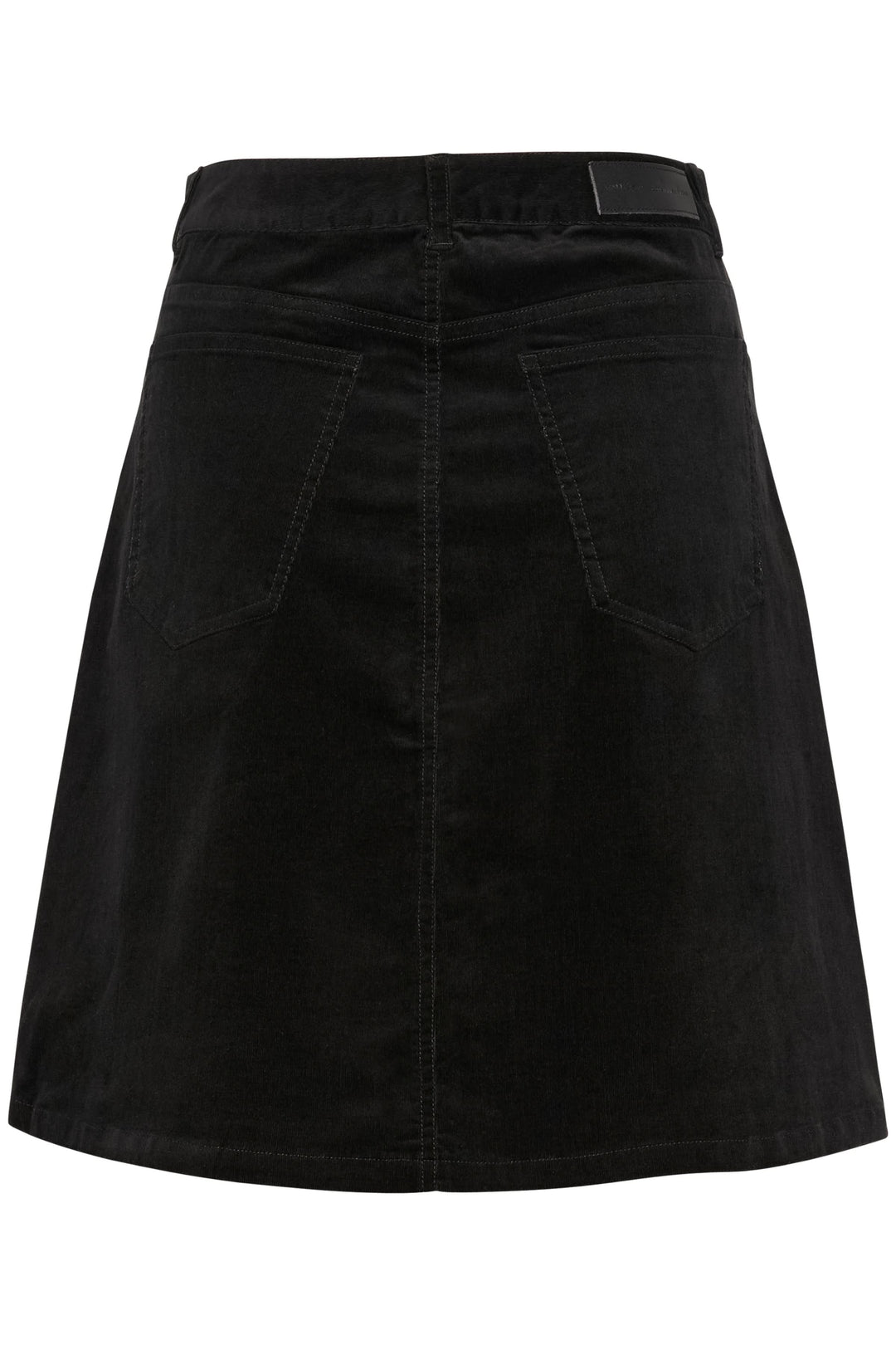 Jupe Rylie en velours noir, coupe slim avec poches avant et arrière, taille 36/S, élégante et moderne.