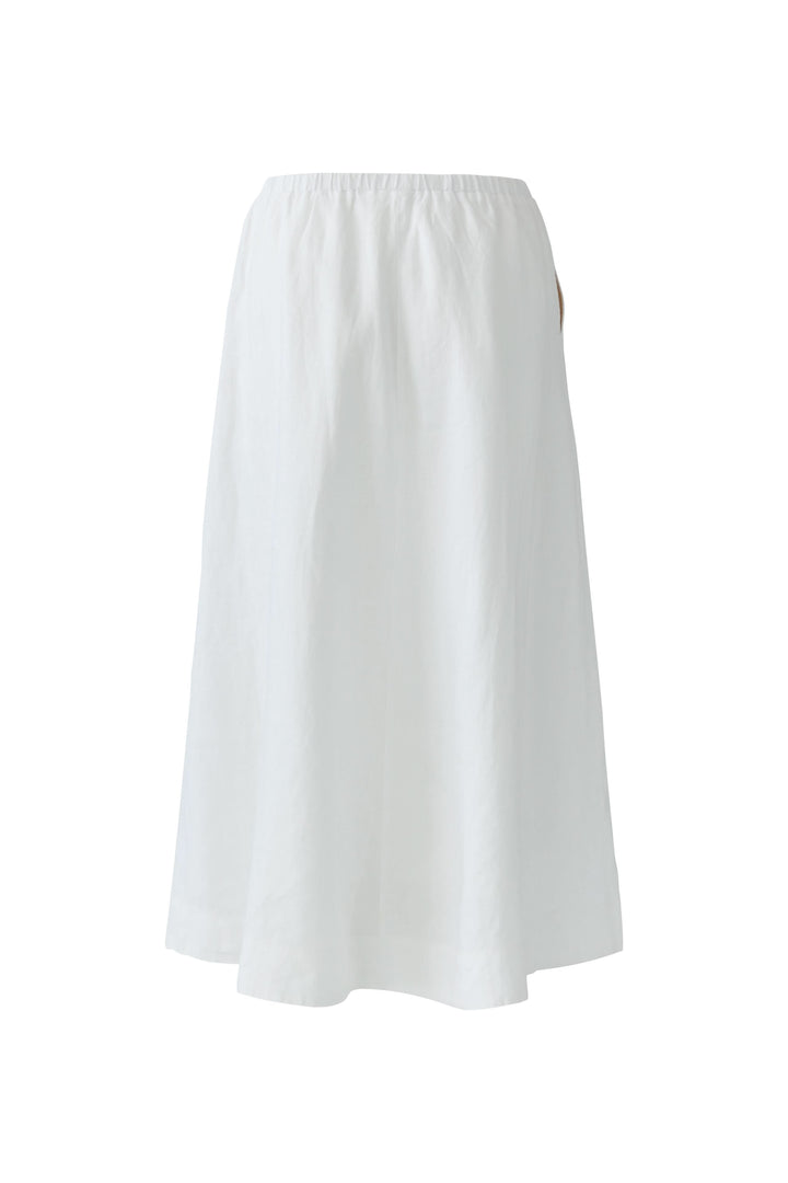 Jupe midi fluide avec coupe élégante, taille élastique et poches latérales, idéale pour un style quotidien féminin et confortable.