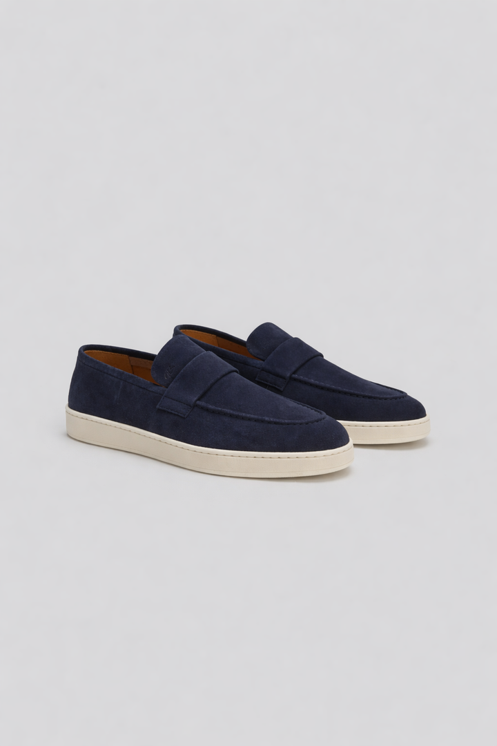 Loafer en suède Walter - espadrille sport, élégance décontractée, fabriquée en Italie, semelle cupsole, confort durable.
