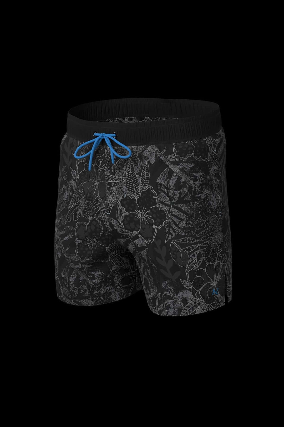 Maillot de bain Naber à imprimé floral ton sur ton avec cordon de serrage bleu, élégant et confortable.