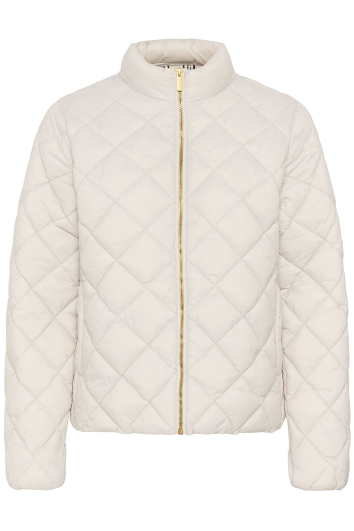 Manteau Olia matelassé pour une chaleur et style moderne, coupe droite et col montant pour journées fraîches.