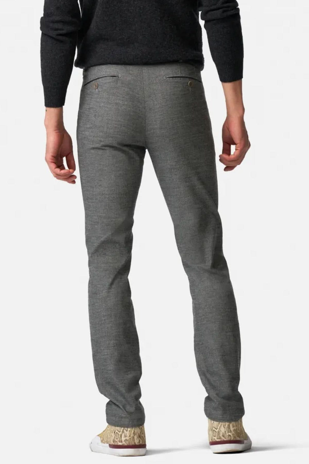 Pantalon Bonn jersey gris, coupe élégante et ceinture ACTIVE pour un confort optimal au quotidien.