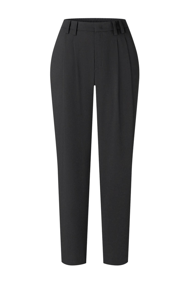Pantalon Chelsea chic et sophistiqué, coupe ample, taille élastique, plis français, idéal pour bureau ou sortie élégante.