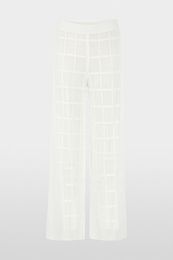 Pantalon Welkom large en maille ajourée, coupe fluide, effet semi-transparent, raffiné et moderne pour un style élégant et confortable.