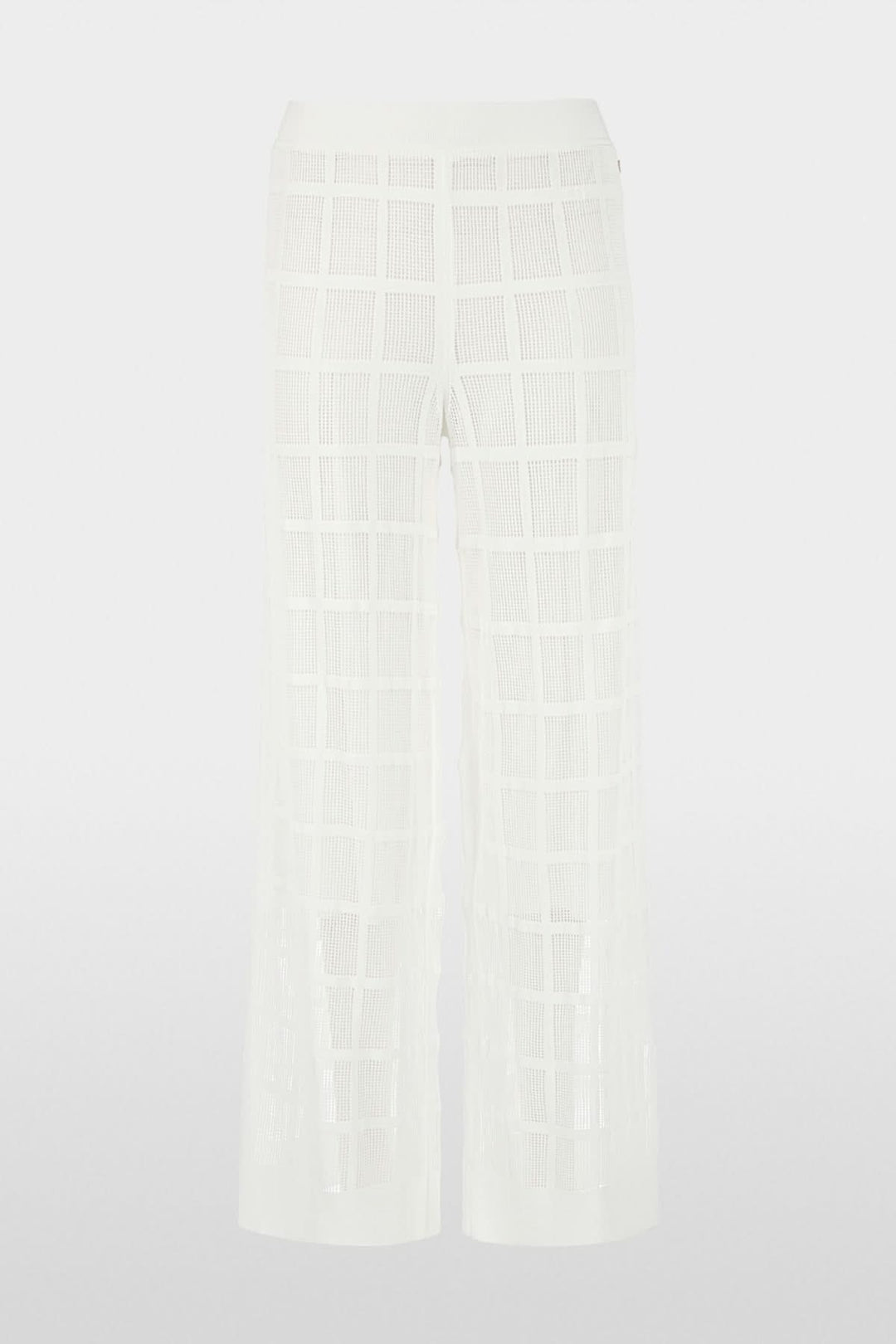 Pantalon Welkom large en maille ajourée, élégant et moderne, transparence, coupe confortable, taille régulière, femme, mode.