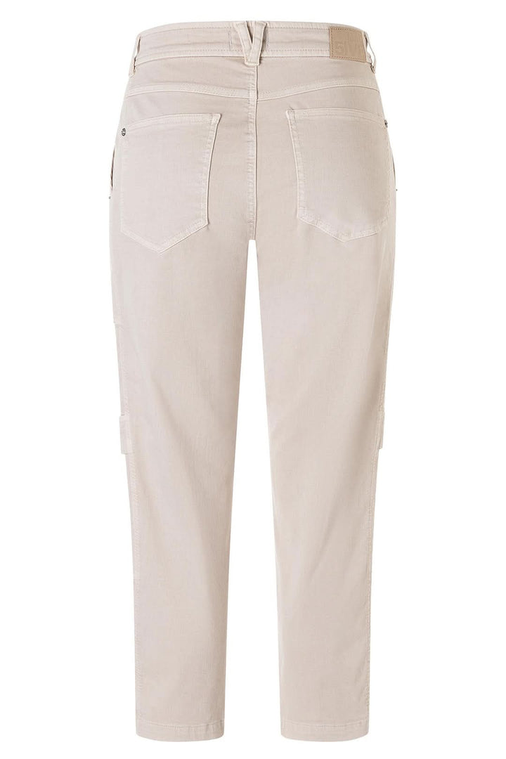 Pantalon cargo Ruby 2.3 en gabardine stretch ivoire antique, vue arrière