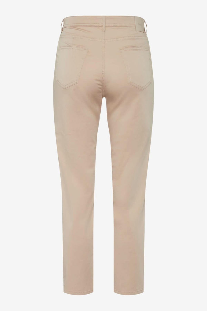 Pantalon chino MARY S ultra léger, coupe droite, vu de dos, couleur beige, design moderne et décontracté.
