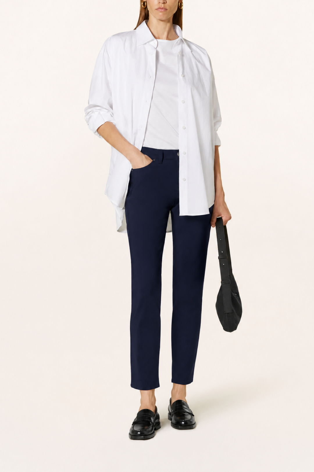 Pantalon coupe ajustée longueur cheville