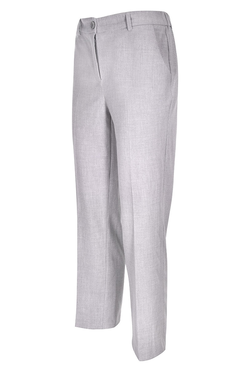 Pantalon coupe droite élégant et confortable, idéal pour le bureau, avec taille régulière et fermeture à glissière.