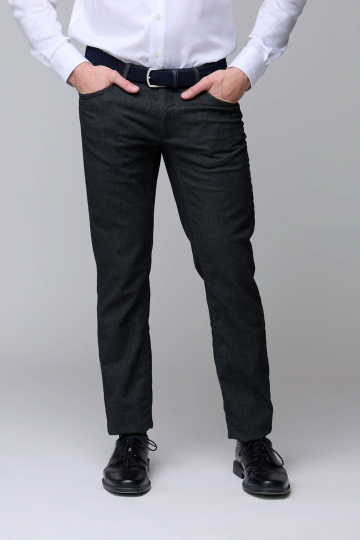 Pantalon en laine extensible